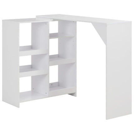 Table De Bar Avec Tablette Amovible 138X39X110 Cm