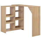 Table De Bar Avec Tablette Amovible 138X39X110 Cm