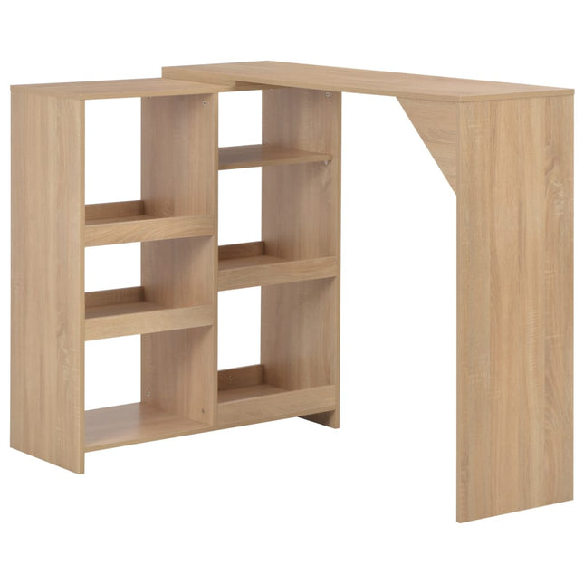 Table De Bar Avec Tablette Amovible 138X39X110 Cm