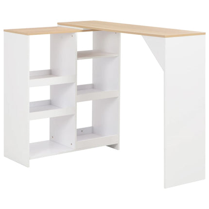 Table De Bar Avec Tablette Amovible 138X39X110 Cm