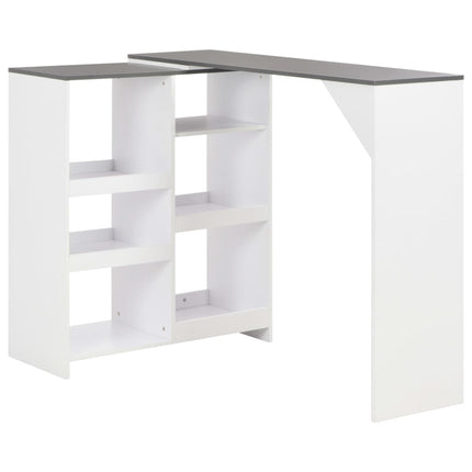 Table De Bar Avec Tablette Amovible 138X39X110 Cm
