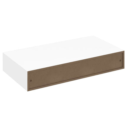 Étagères Murales Avec Tiroirs 2 Pcs Blanc