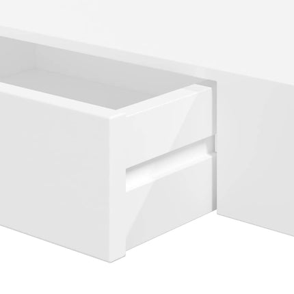 Étagères Murales Avec Tiroirs 2 Pcs Blanc