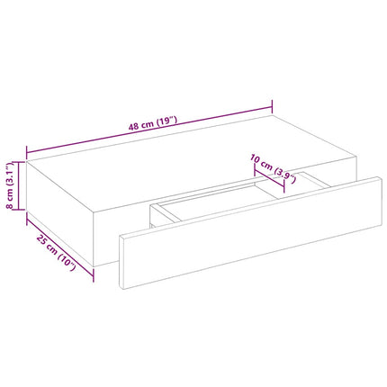 Étagères Murales Avec Tiroirs 2 Pcs Blanc