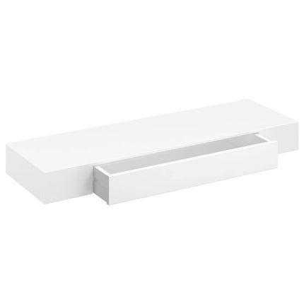 Étagères Murales Avec Tiroirs 2 Pcs Blanc
