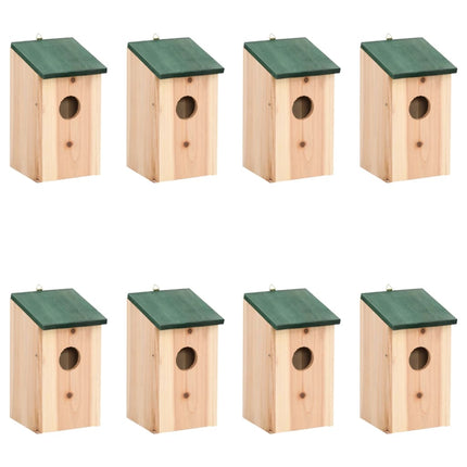 Nichoirs 8 Pcs Bois 12X12X22 Cm