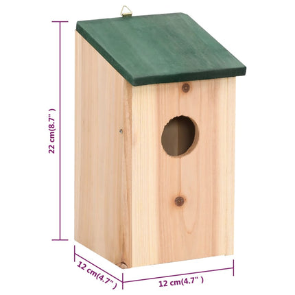Nichoirs 8 Pcs Bois 12X12X22 Cm