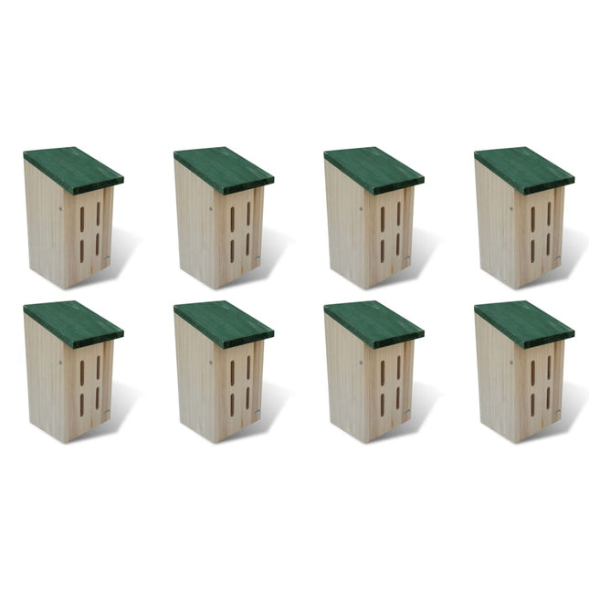 Maison Pour Papillons 8 Pcs Bois 14 X 15 X 22 Cm