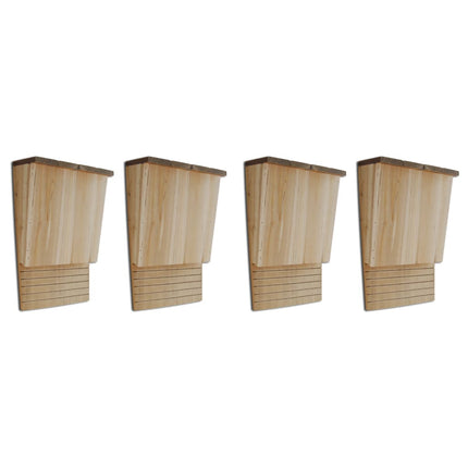 Maison Pou Chauve-Souris 4 Pcs 22 X 12 X 34 Cm Bois