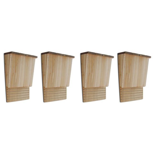 Maison Pou Chauve-Souris 4 Pcs 22 X 12 X 34 Cm Bois