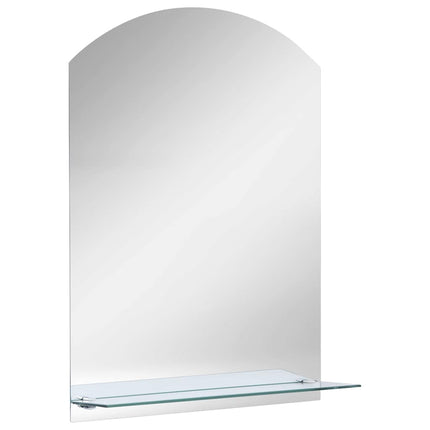 Miroir Mural Avec Étagère Verre Trempé