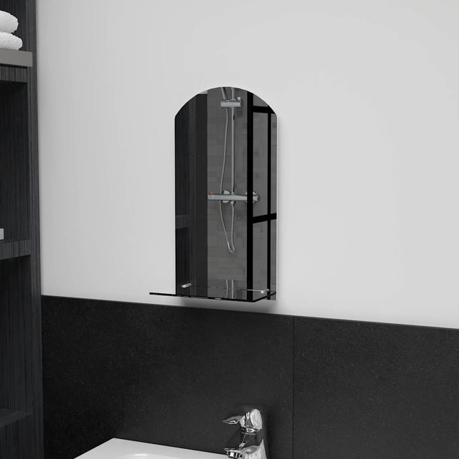 Miroir Mural Avec Étagère Verre Trempé