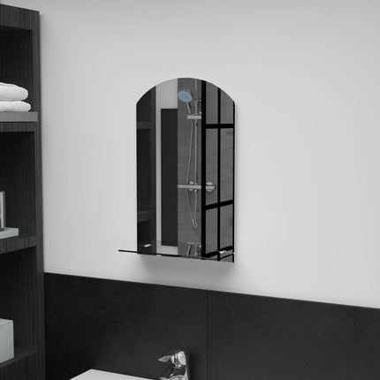 Miroir Mural Avec Étagère Verre Trempé