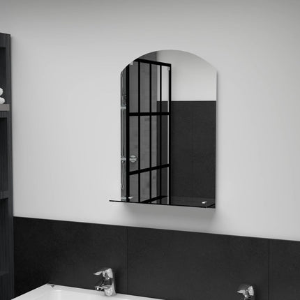 Miroir Mural Avec Étagère Verre Trempé