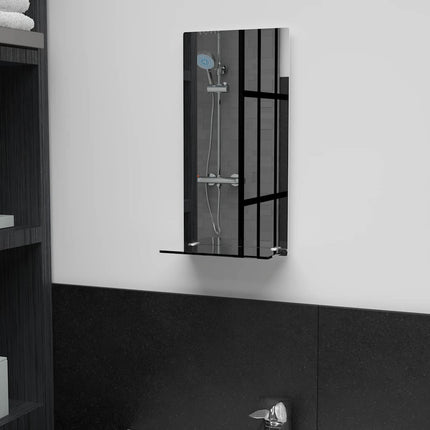 Miroir Mural Avec Étagère Verre Trempé