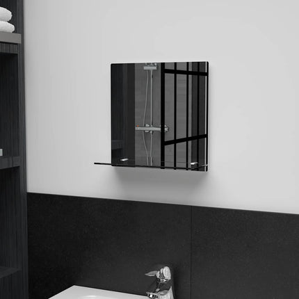 Miroir Mural Avec Étagère Verre Trempé