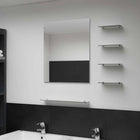 Miroir Mural Avec Étagère 50X60 Cm Verre Trempé