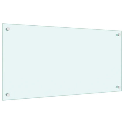 Dosseret De Cuisine Verre Trempé Blanc