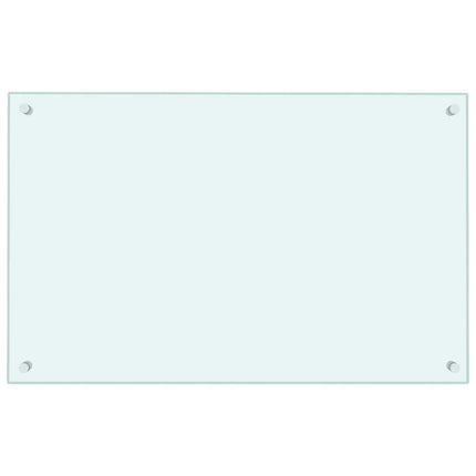 Dosseret De Cuisine Verre Trempé Blanc