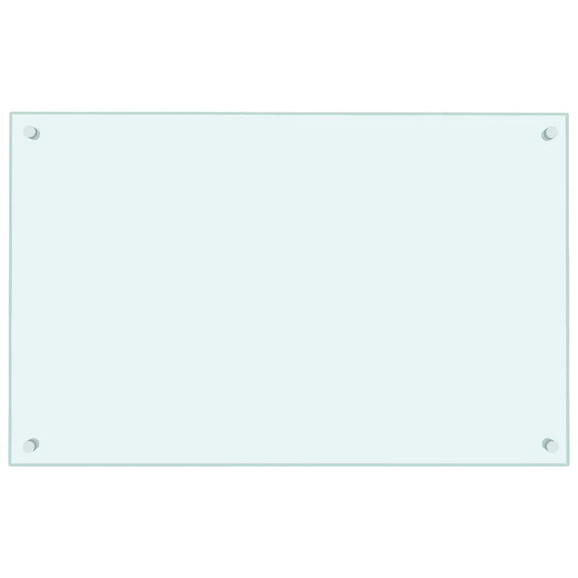 Dosseret De Cuisine Verre Trempé Blanc