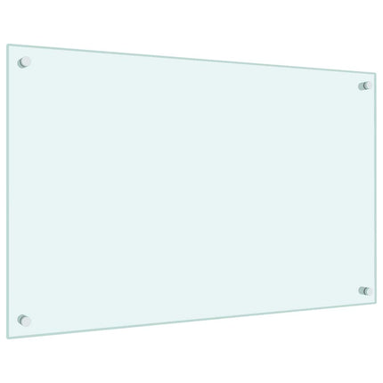 Dosseret De Cuisine Verre Trempé Blanc
