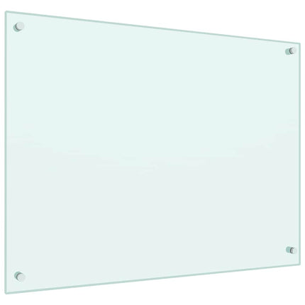 Dosseret De Cuisine Verre Trempé Blanc