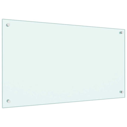 Dosseret De Cuisine Verre Trempé Blanc