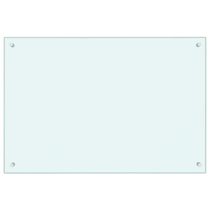 Dosseret De Cuisine Verre Trempé Blanc