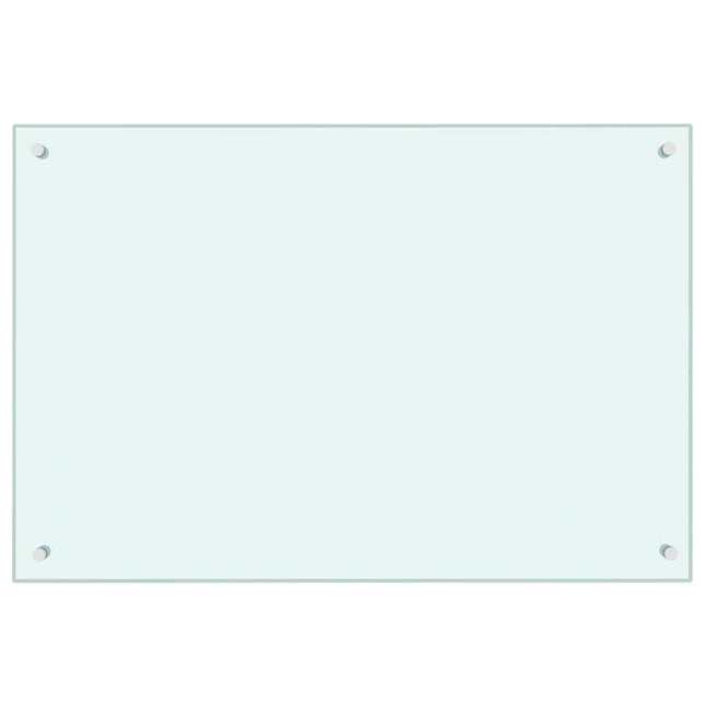 Dosseret De Cuisine Verre Trempé Blanc