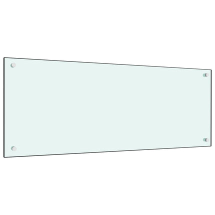 Dosseret De Cuisine Verre Trempé Blanc