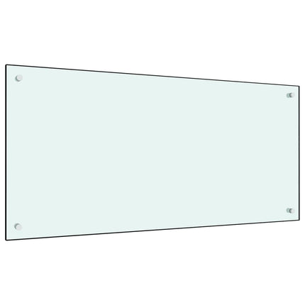 Dosseret De Cuisine Verre Trempé Blanc