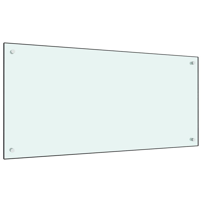 Dosseret De Cuisine Verre Trempé Blanc