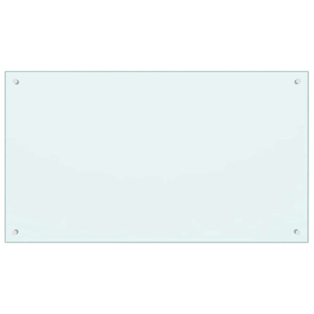 Dosseret De Cuisine Verre Trempé Blanc