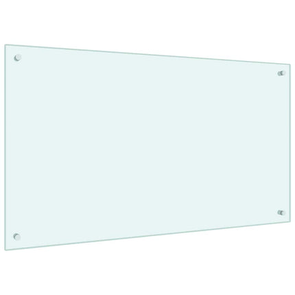 Dosseret De Cuisine Verre Trempé Blanc