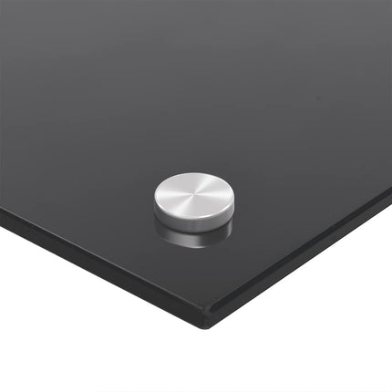 Dosseret De Cuisine Verre Trempé Noir