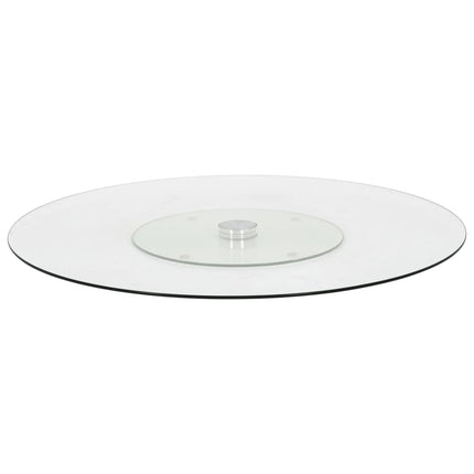 Assiette De Service Rotative Transparent 60 Cm Verre Trempé