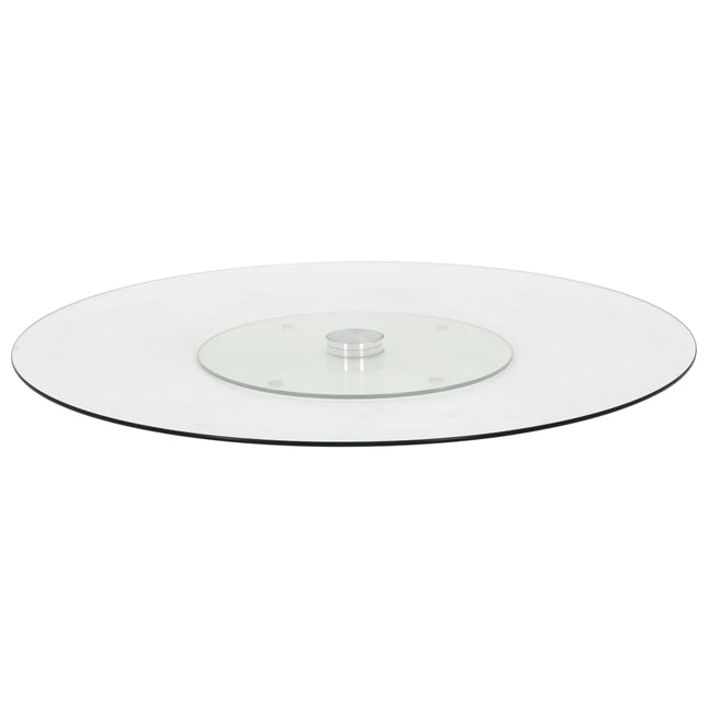 Assiette De Service Rotative Transparent 60 Cm Verre Trempé
