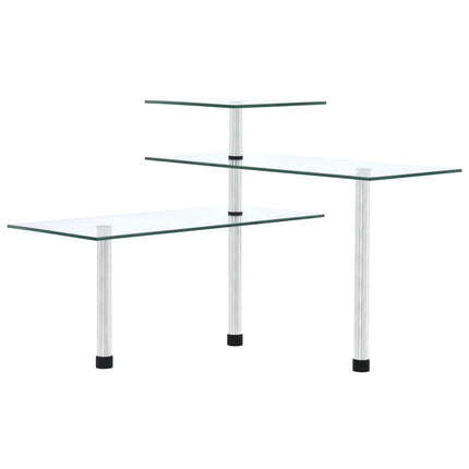 Étagère D'angle De Cuisine À 3 Niveaux Verre Trempé