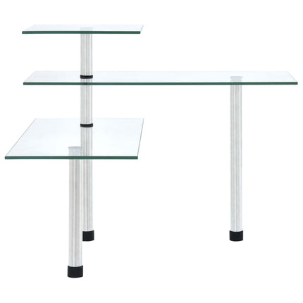 Étagère D'angle De Cuisine À 3 Niveaux Verre Trempé