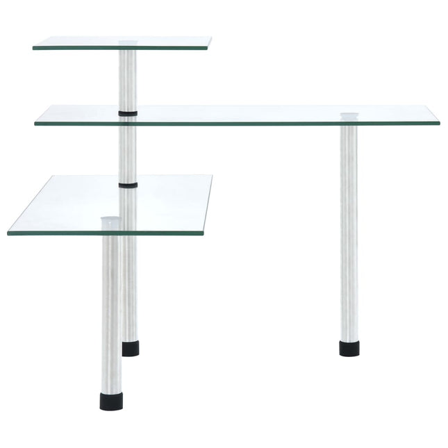 Étagère D'angle De Cuisine À 3 Niveaux Verre Trempé
