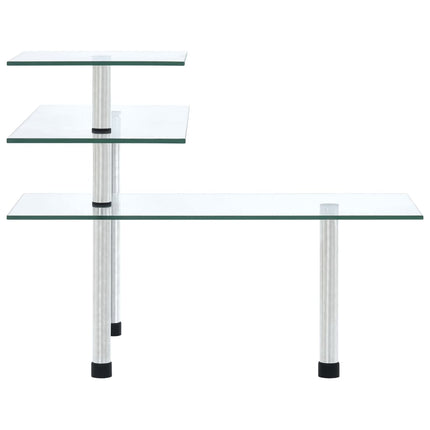 Étagère D'angle De Cuisine À 3 Niveaux Verre Trempé