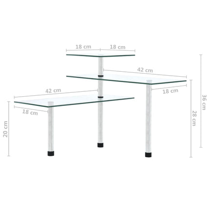 Étagère D'angle De Cuisine À 3 Niveaux Verre Trempé