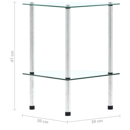 Étagère À 30X30X47 Cm Verre Trempé