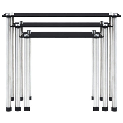 Tables Gigognes 3 Pcs Verre Trempé
