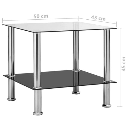 Table D'appoint 45X50X45 Cm Verre Trempé