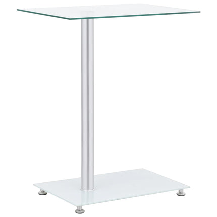 Table D'appoint En Forme U Transparent 45X30X58 Cm Verre Trempé