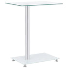 Table D'appoint En Forme U Transparent 45X30X58 Cm Verre Trempé