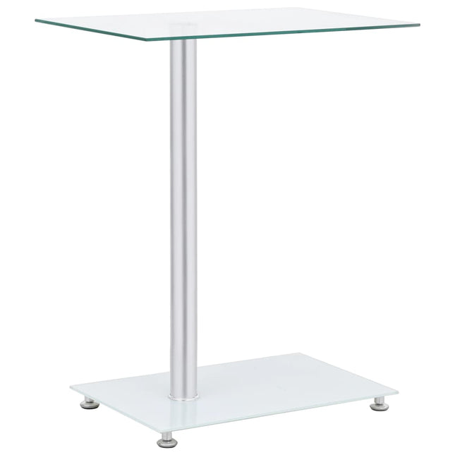 Table D'appoint En Forme U Transparent 45X30X58 Cm Verre Trempé
