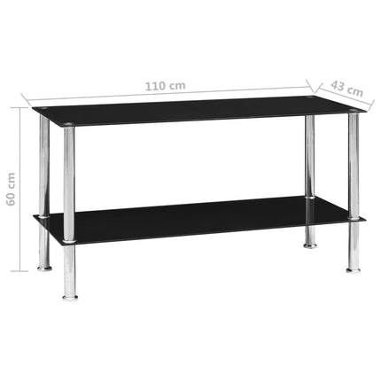 Table Basse 110X43X60 Cm Verre Trempé