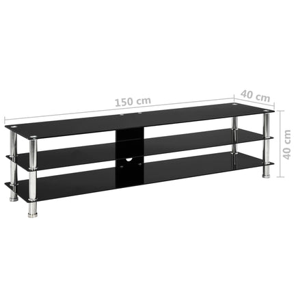 Meuble Tv 150 X 40 X 40 Cm Verre Trempé